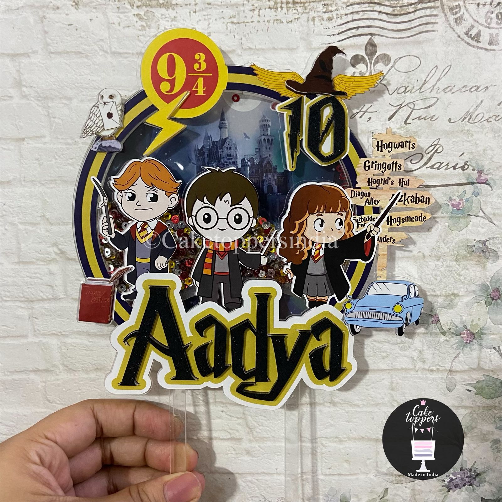 Personalised Harry Potter Shaker Cake Topper – Cake Toppers India