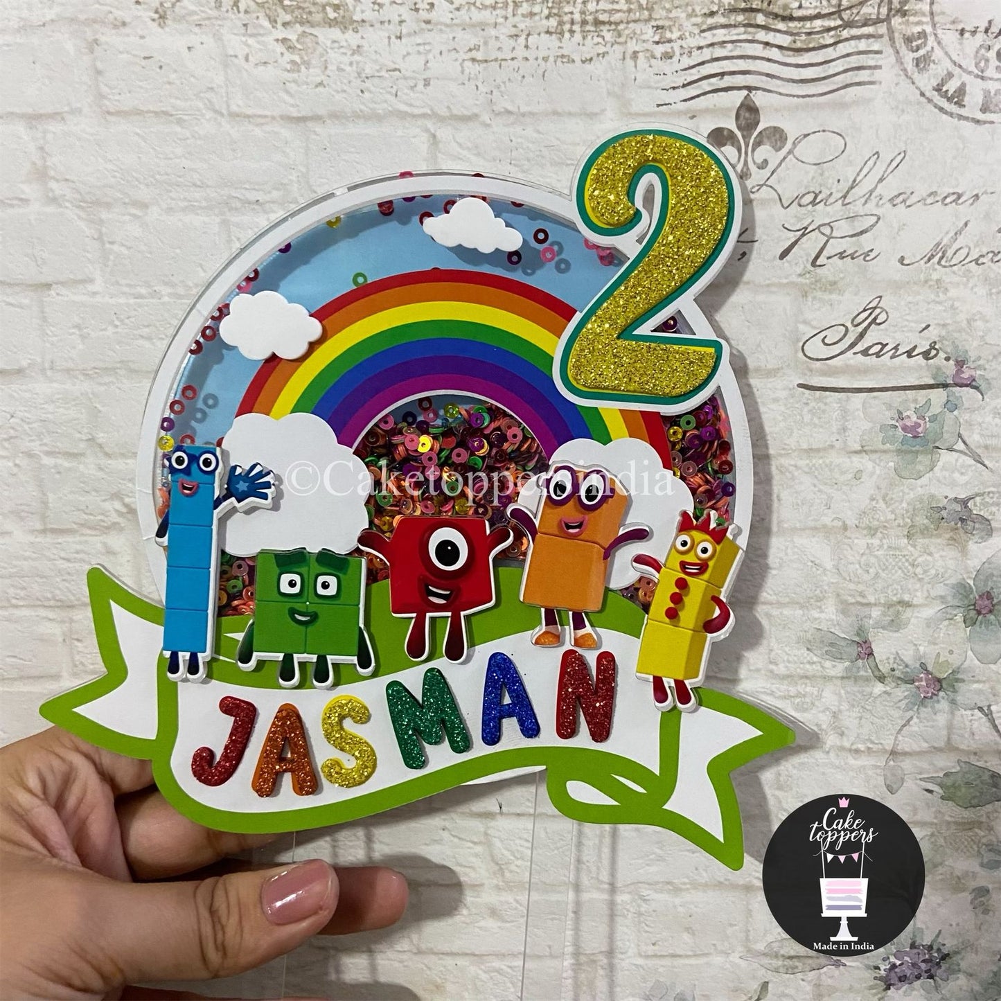 Personalized / Customized Number Theme Cake Topper