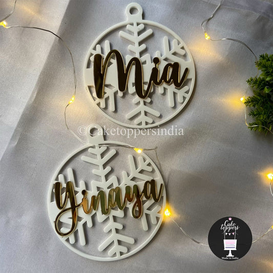 Personalized  Snowflake  Christmas Ornament