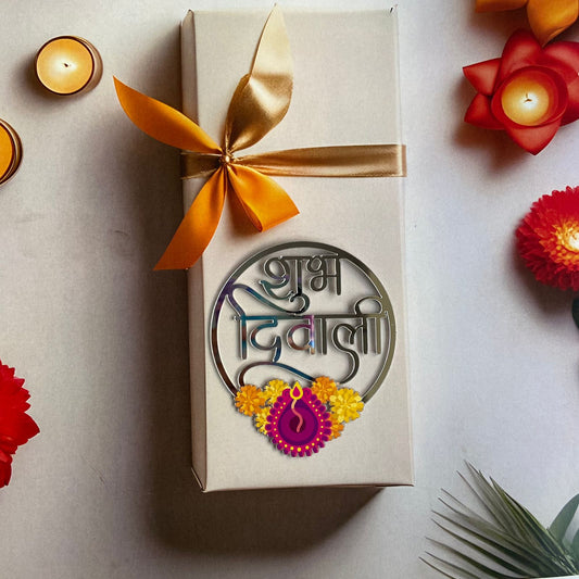 Happy Diwali acrylic tag, Diwali gift tag