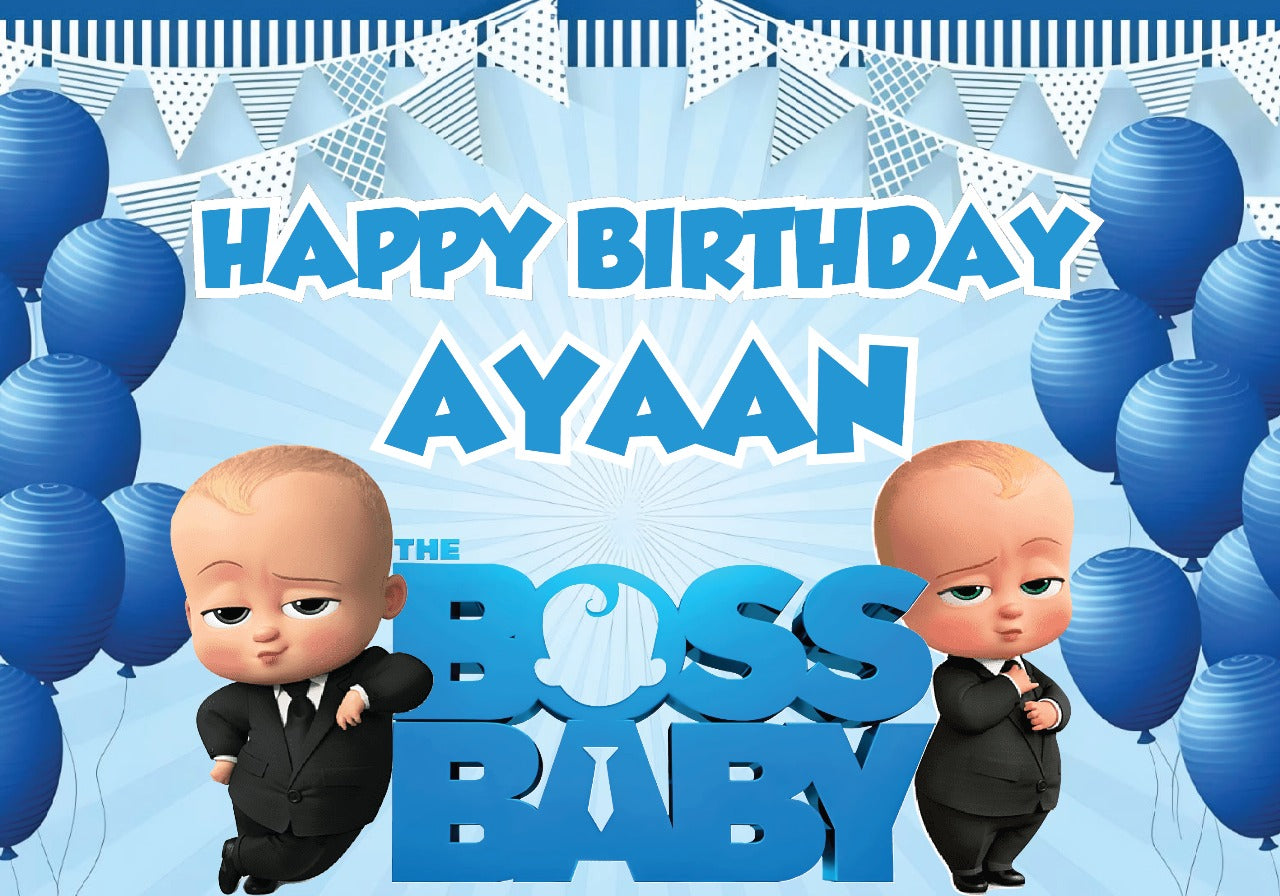 Custom Boss Baby Birthday Backdrop