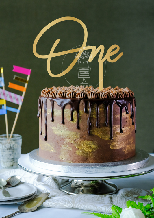 One Cake Topper