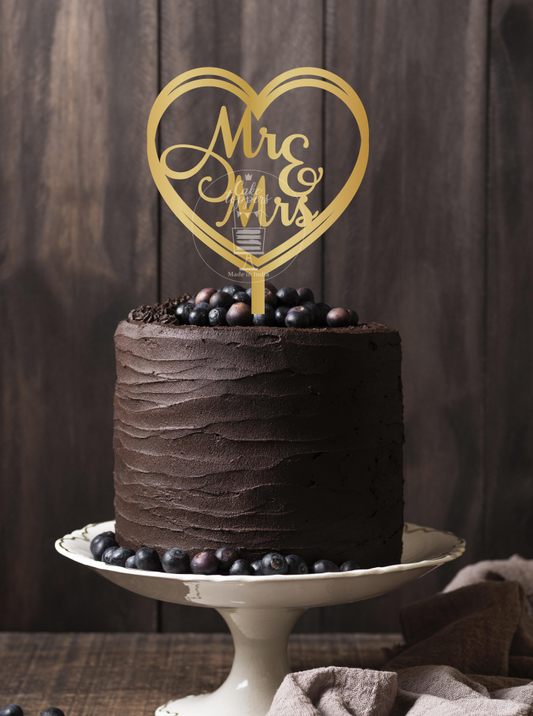 Mr & Mrs Cake Topper