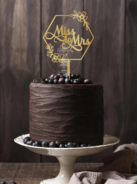 Miss to Mrs Cake Topper