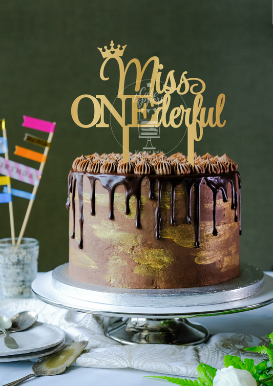 Miss OneDerful Cake Topper