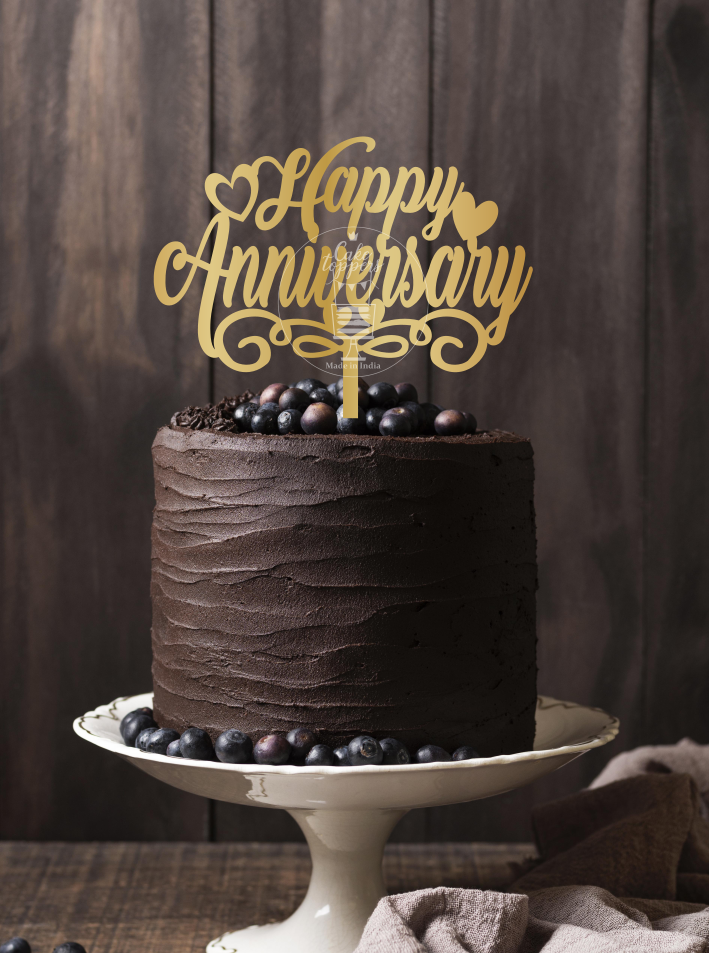 Happy Anniversary Cake Topper