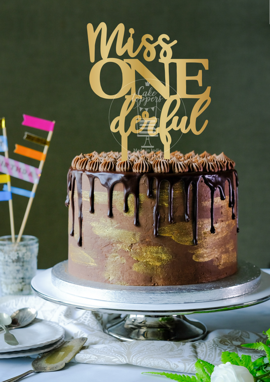 Miss OneDerful Cake Topper