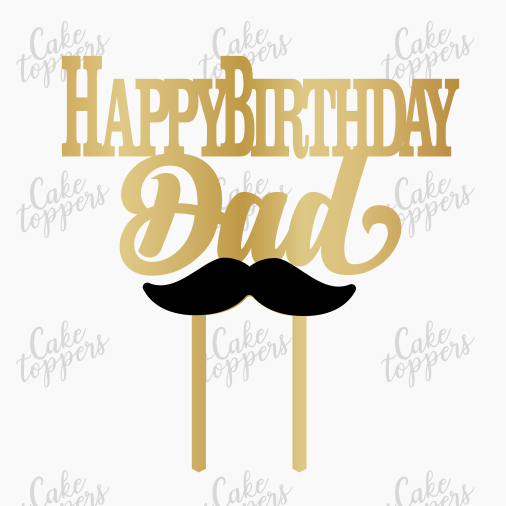 Happy Birthday Dad Cake Topper