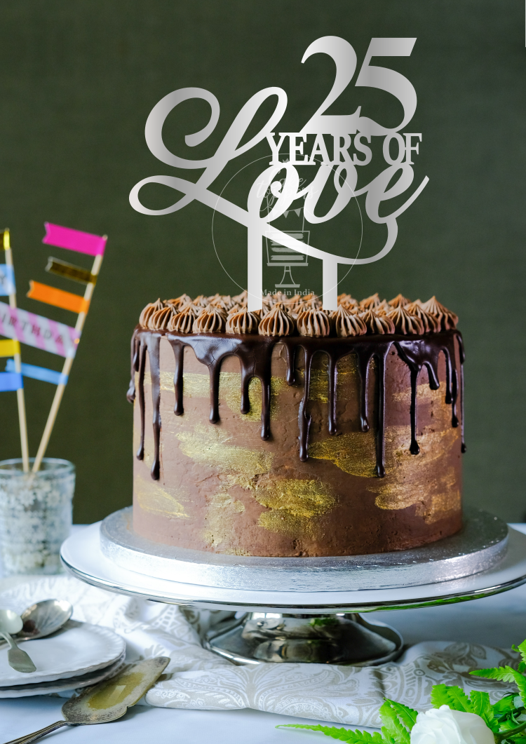 25 Years in Love Cake Topper