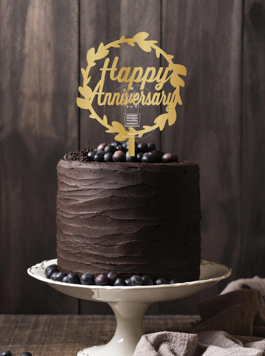 Happy Anniversary Cake Topper
