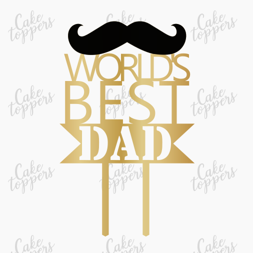 World's Best Dad Cake Topper