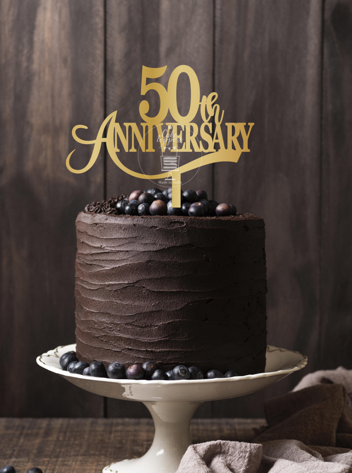 50th Anniversary Cake Topper