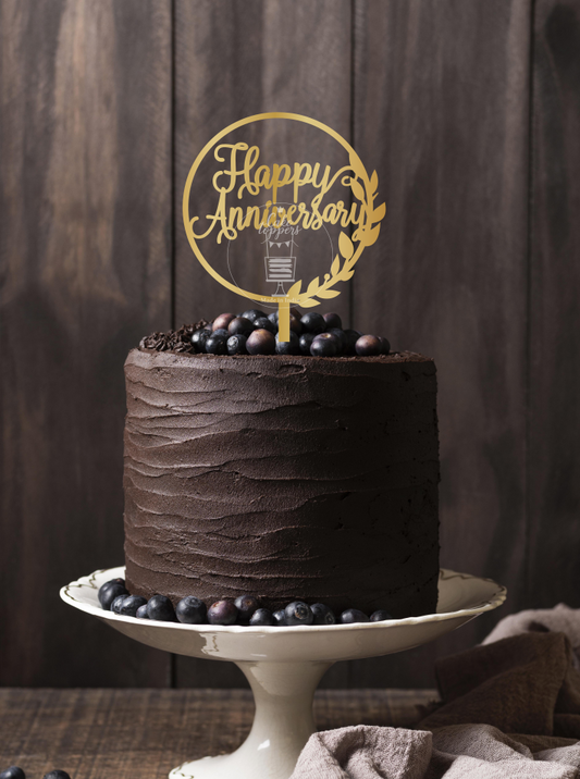 Happy Anniversary Cake Topper