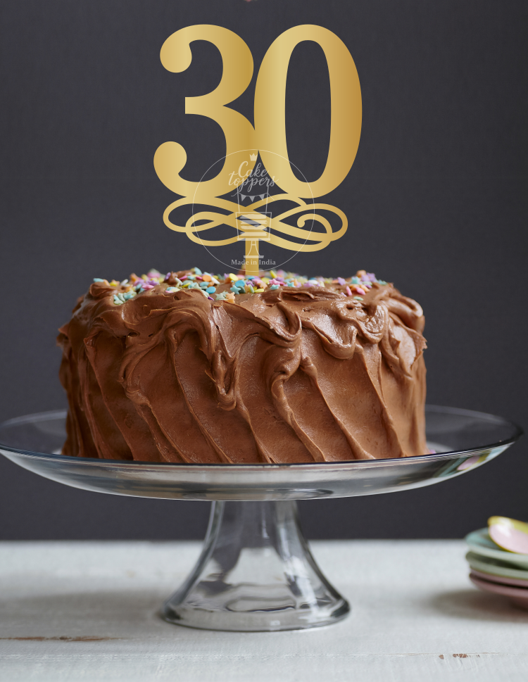 30 Cake Topper