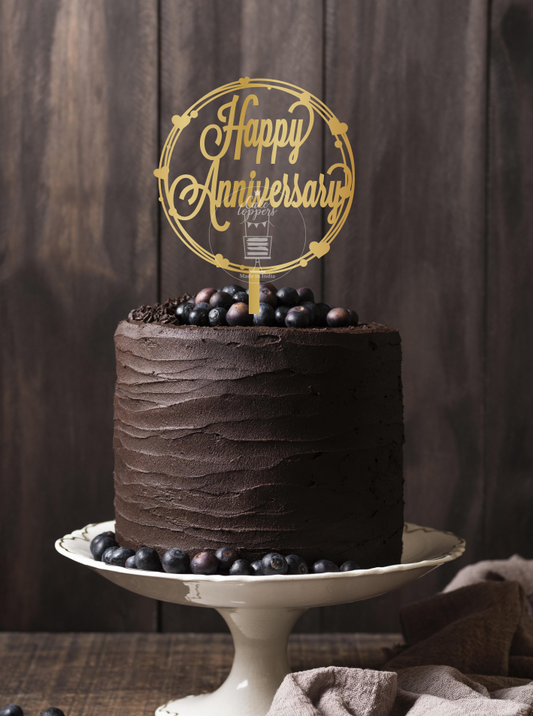 Happy Anniversary Cake Topper