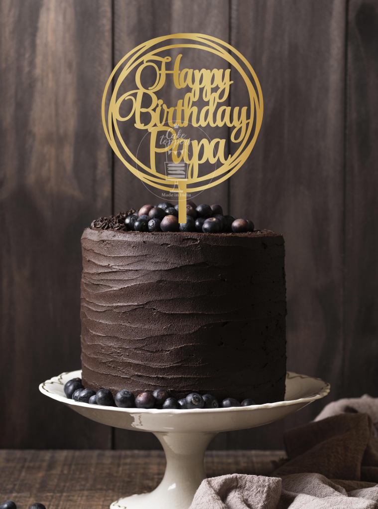 Happy Birthday Papa Cake Topper