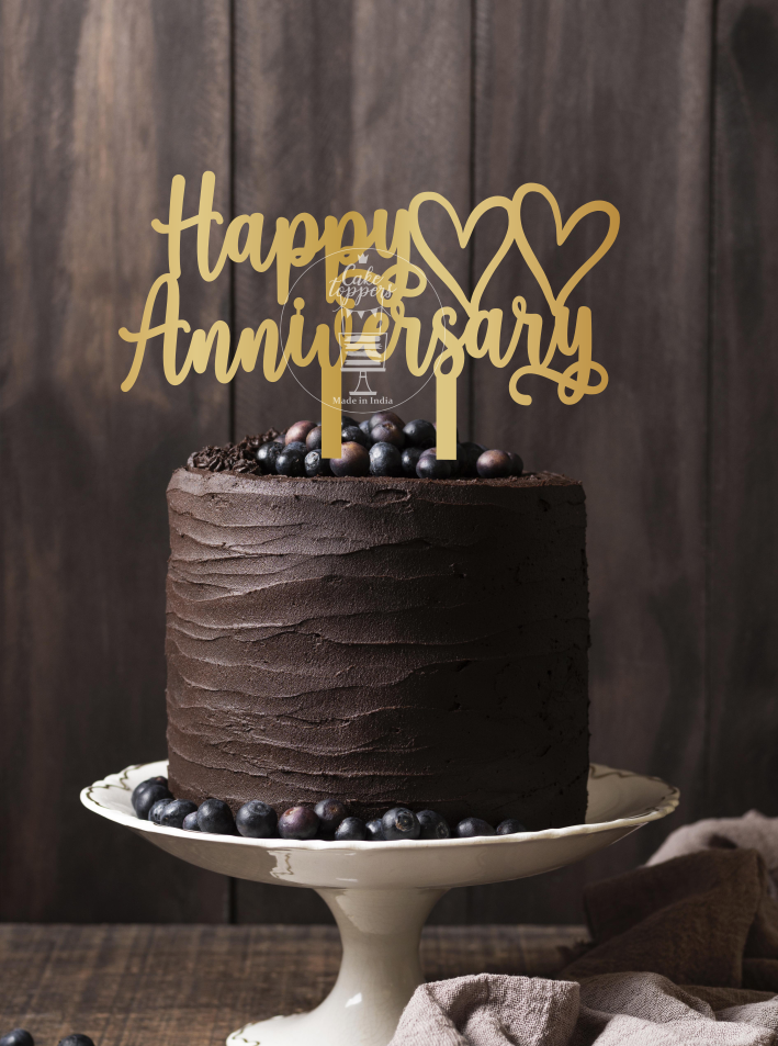 Happy Anniversary Cake Topper