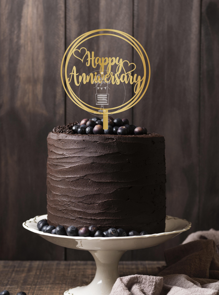 Happy Anniversary Cake Topper