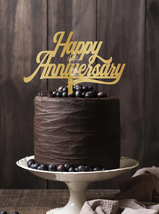 Happy Anniversary Cake Topper