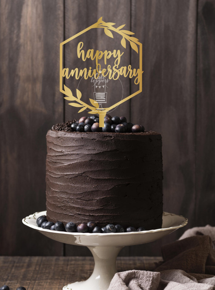 Happy Anniversary Cake Topper