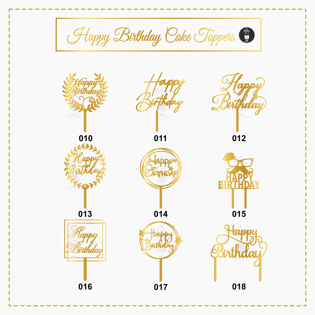 Happy Birthday Cake Toppers Bulk Deals Medium Size