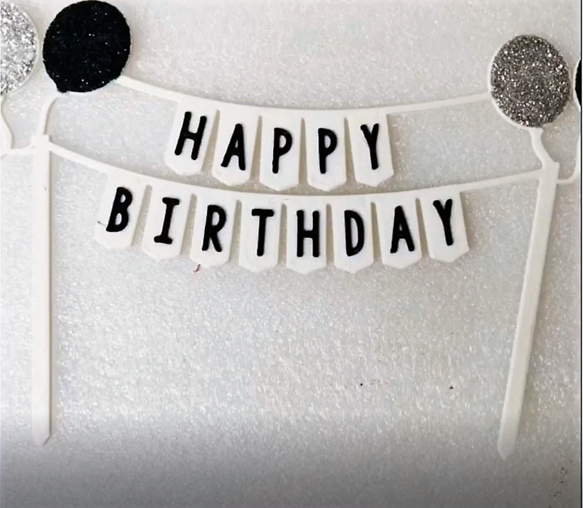 Bunting Happy Birthday Cake Topper