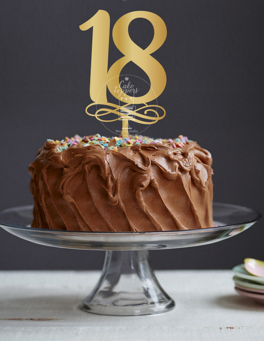 18 Cake Topper