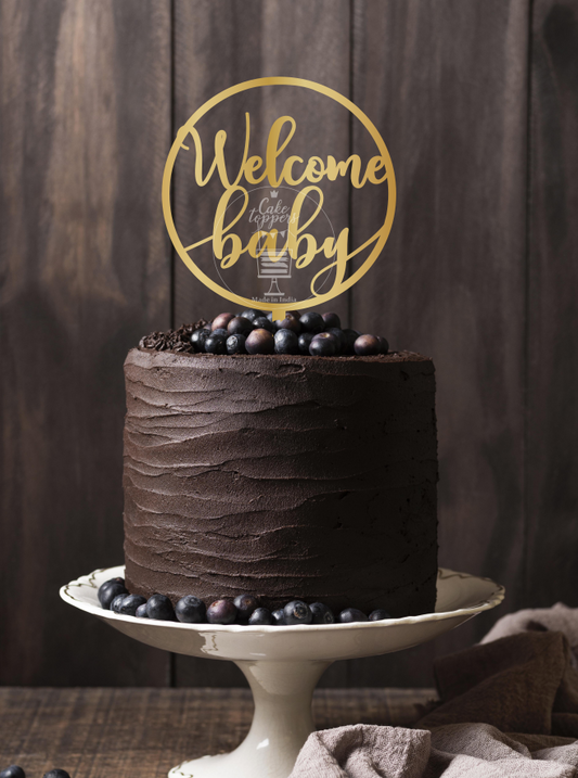 Welcome Baby Cake Topper