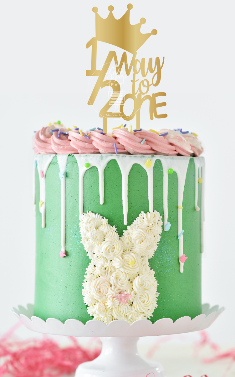 Half Way to One Cake Topper