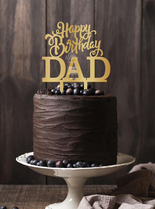 Happy Birthday Dad Cake Topper