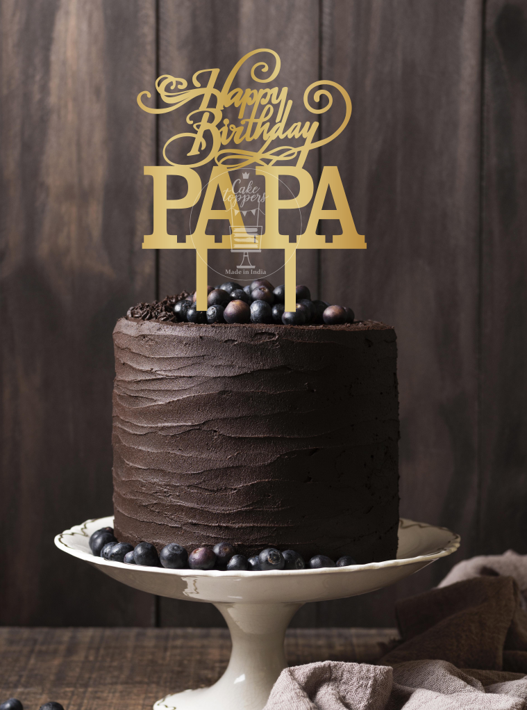 Happy Birthday Papa Cake Topper
