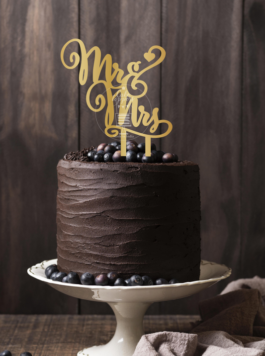 Mr & Mrs Cake Topper