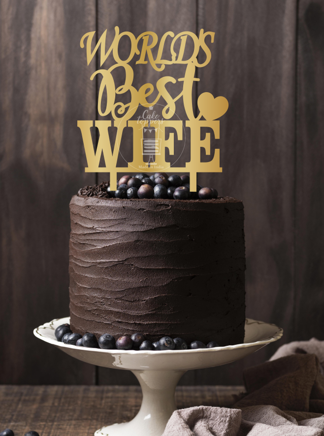 World's Best Wife Cake Topper