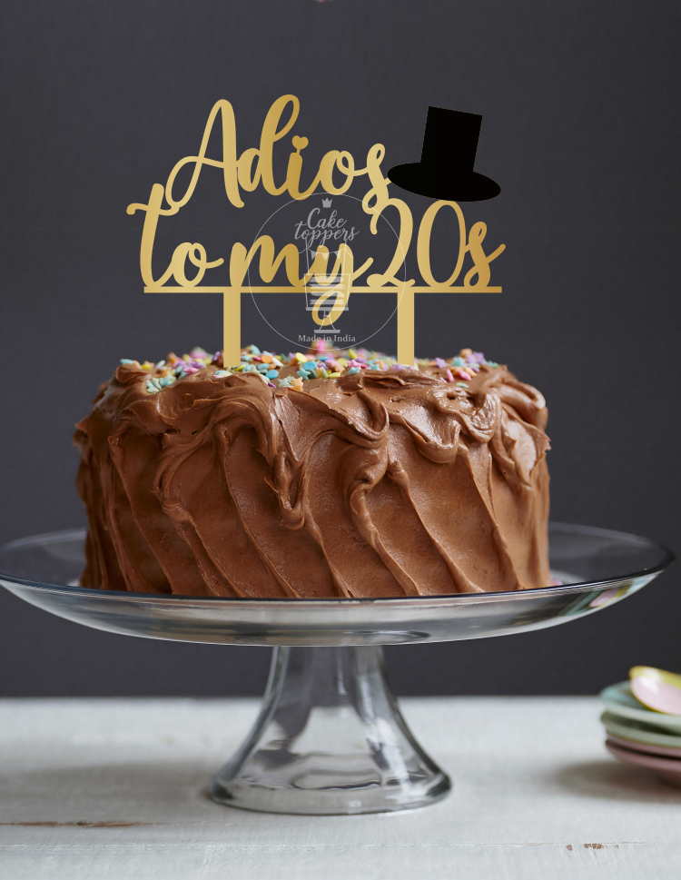 Adios to my 20s Cake Topper
