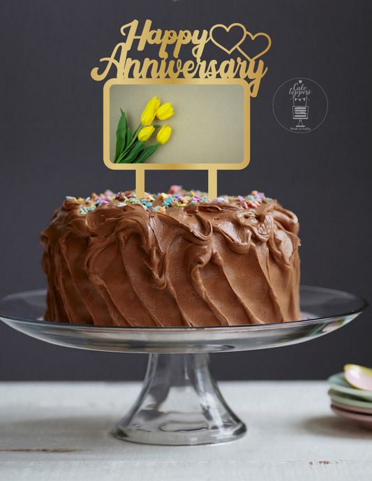 Happy Anniversary Frame Cake Topper