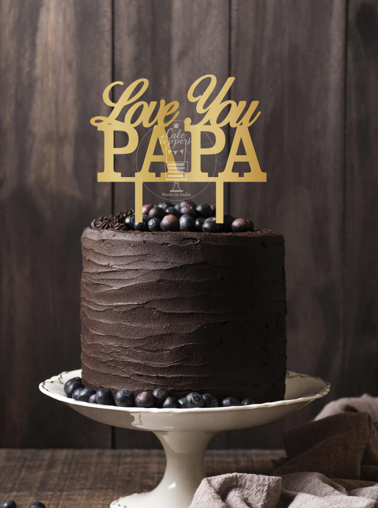 Love You Papa Cake Topper