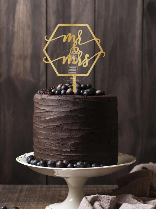 Mr & Mrs Cake Topper