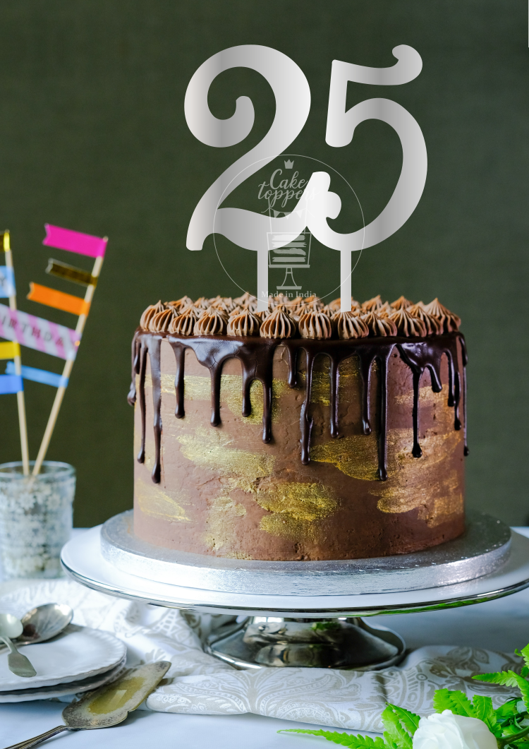 25 Cake Topper
