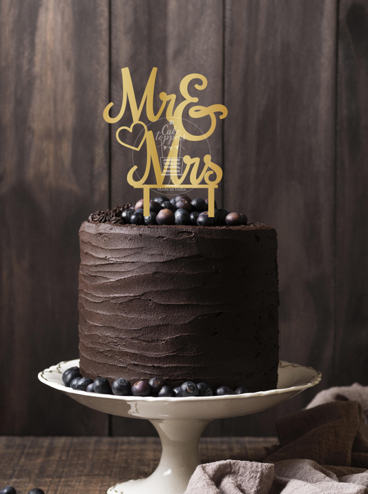 Mr & Mrs Cake Topper