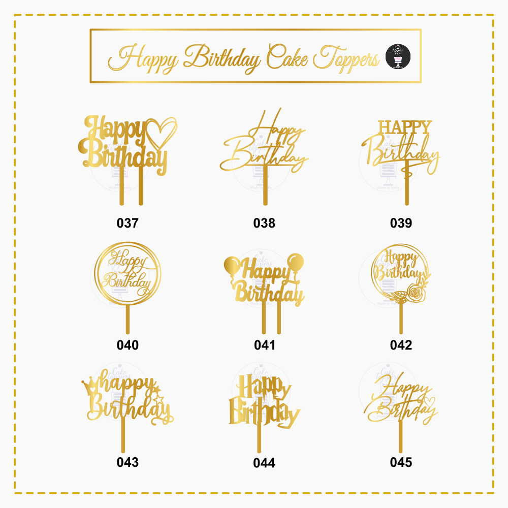 Happy Birthday Cake Toppers Bulk Deals Medium Size