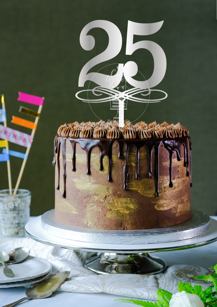 25 Cake Topper