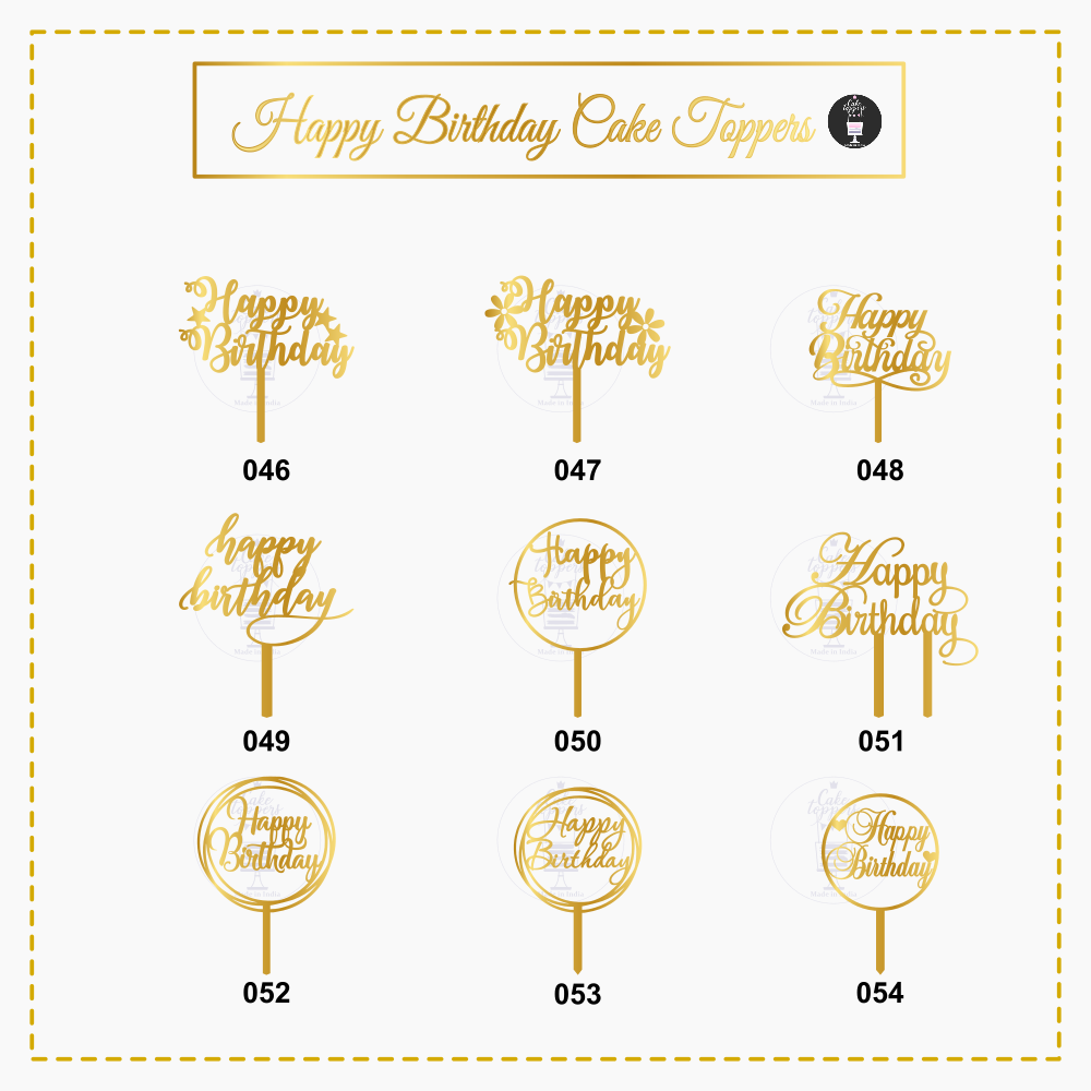 Happy Birthday Cake Toppers Bulk Deals Medium Size