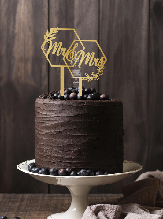 Mr & Mrs Cake Topper
