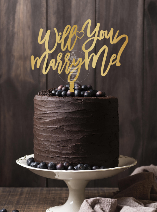 Will You Marry Me Cake Topper