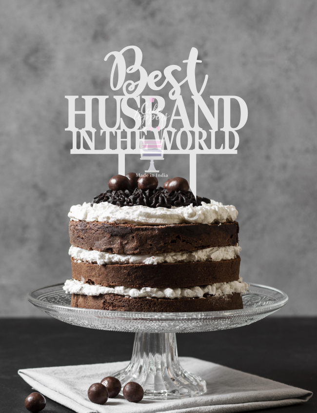 Best Husband in the World Cake Topper