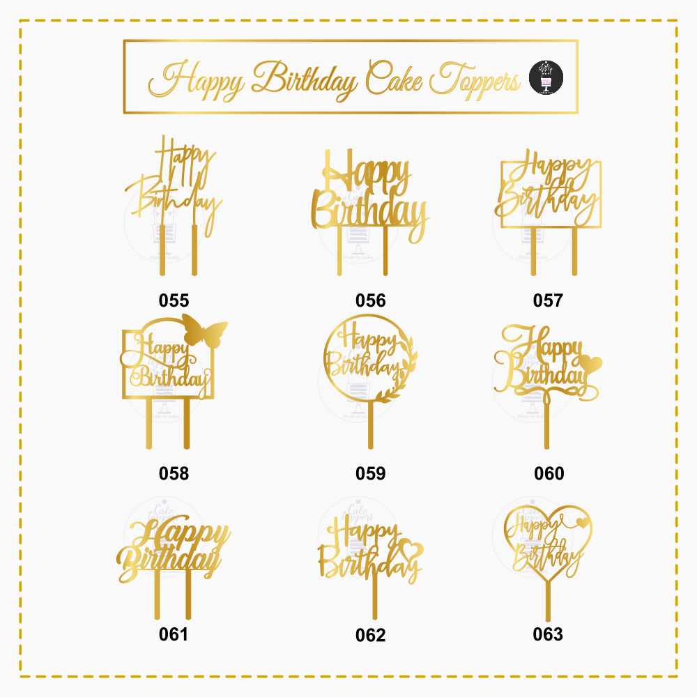 Happy Birthday Cake Toppers Bulk Deals Medium Size