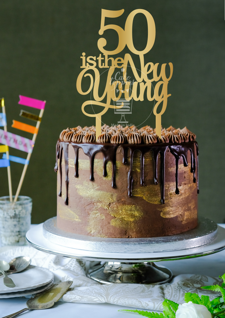 50 is the New Young Cake Topper