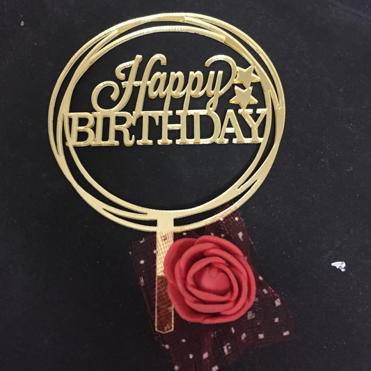 Small Happy Birthday Cake Topper