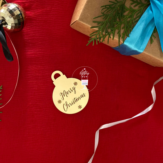 Merry Christmas Bauble Acrylic Charm MC007