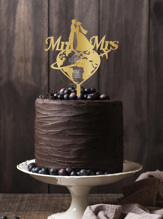 Mr & Mrs Cake Topper